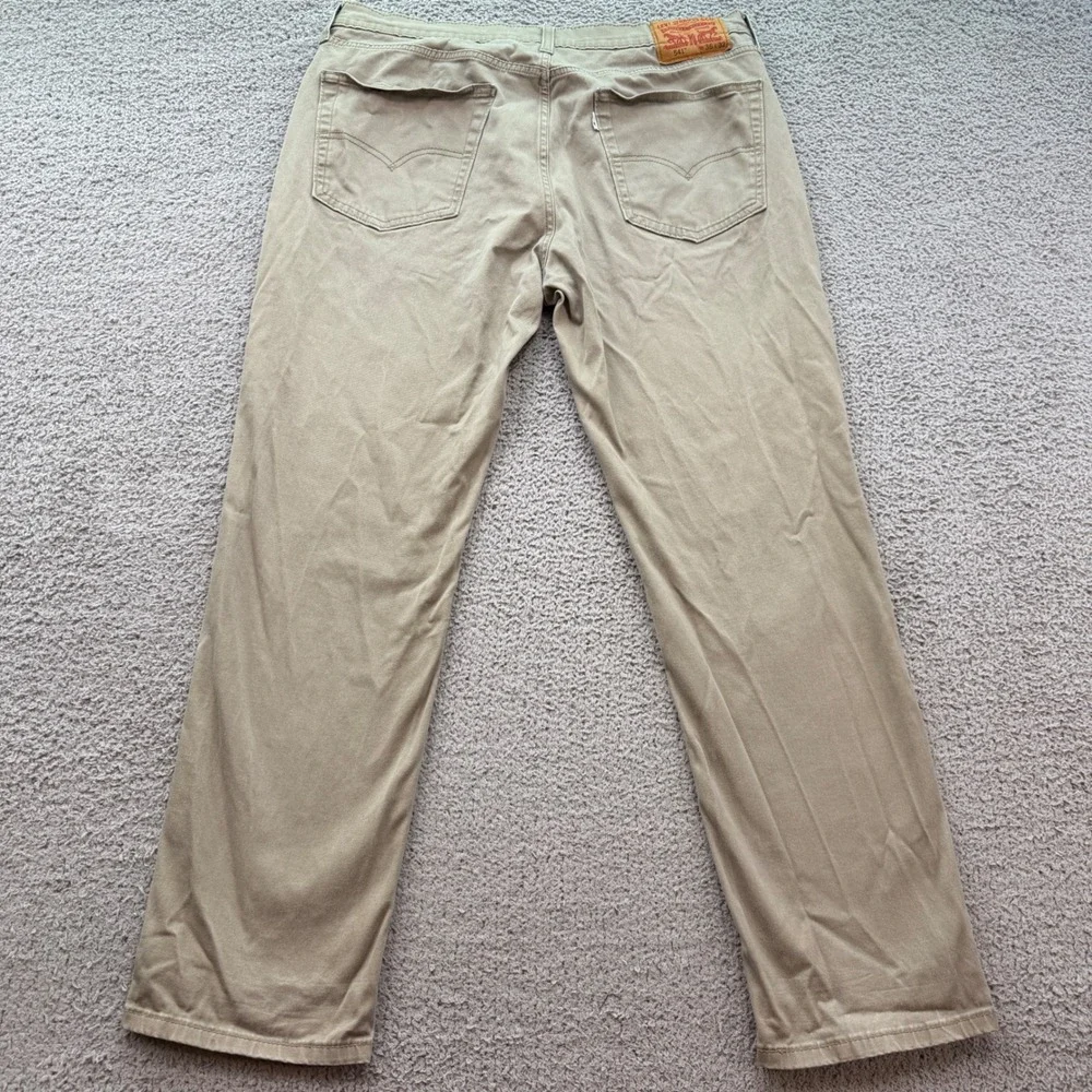 Levi's 541 Athletic Taper Khaki Tan Stretch Pants Mens 36x32 18181-0040
